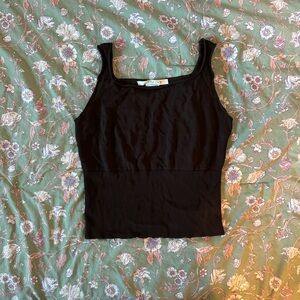 Studio M Brown Ribbed Tank Top